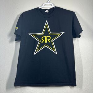 Alstyle T Shirt Mens L Rockstar Energy Harley 110 Years Of Freedom Black Graphic